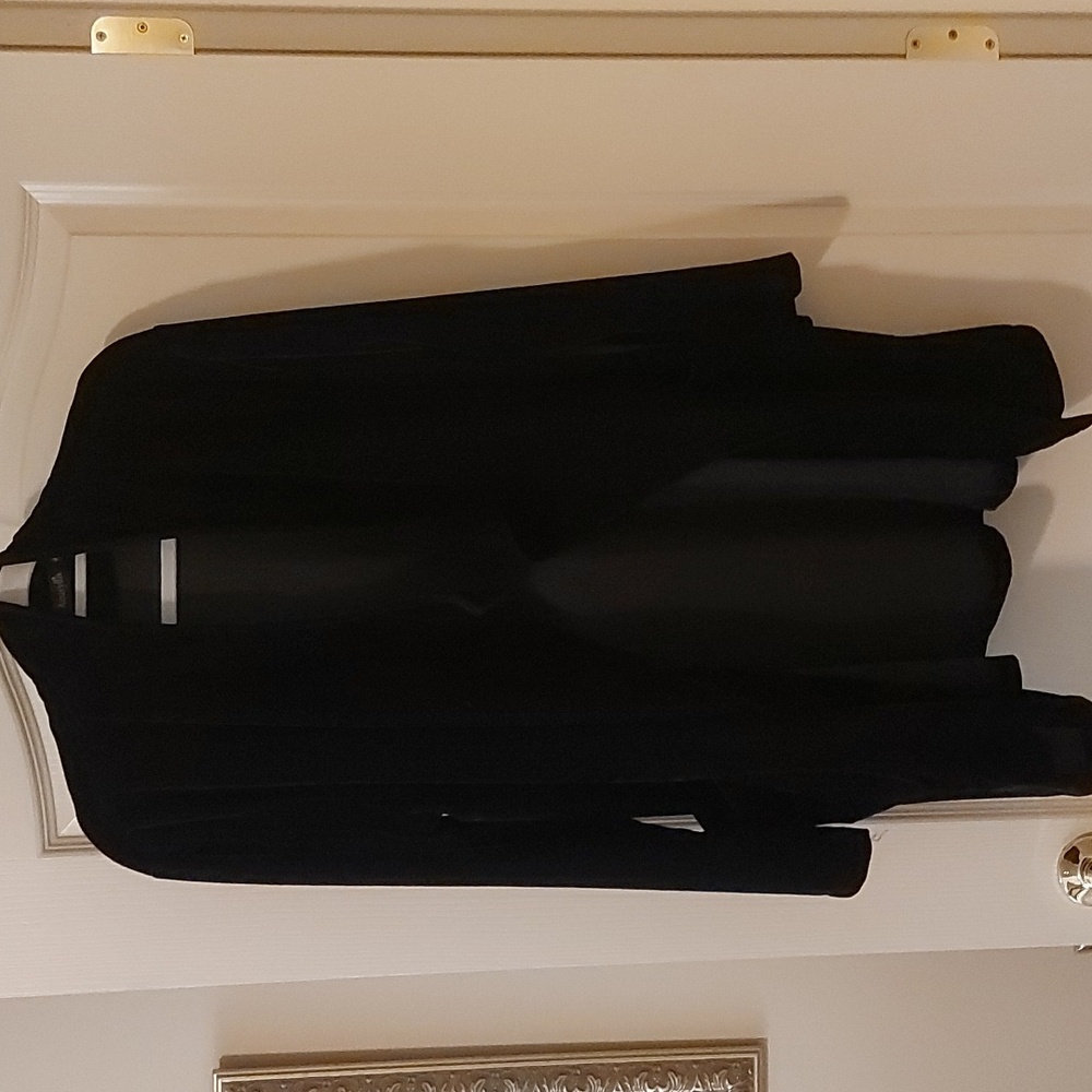 Black velvet cardigan sweater